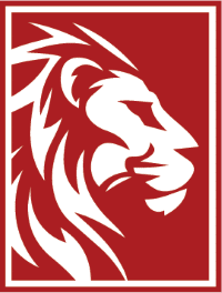 Lion white BG logo
